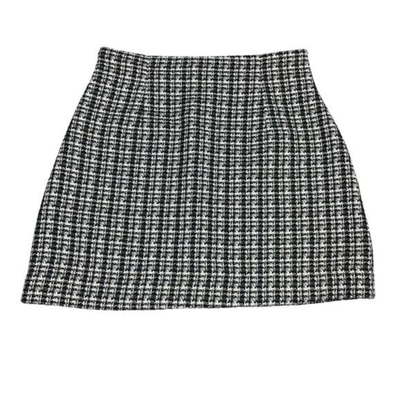 Aritzia Babaton Bryn High Waisted Tweed Mini Skirt In Black Espace Womens Size 4 - Picture 6 of 7